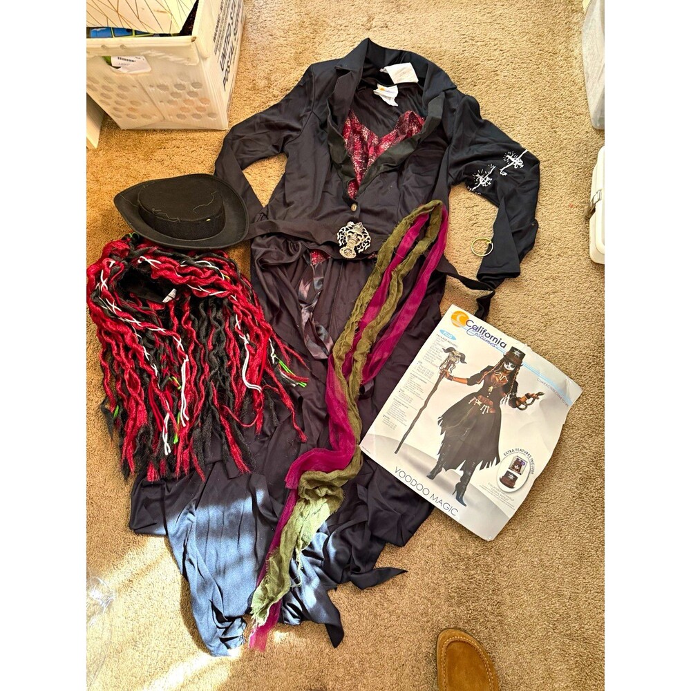California Costumes Voodoo Magic Set Plus 1X Hat Wig Collapsible Hat Halloween